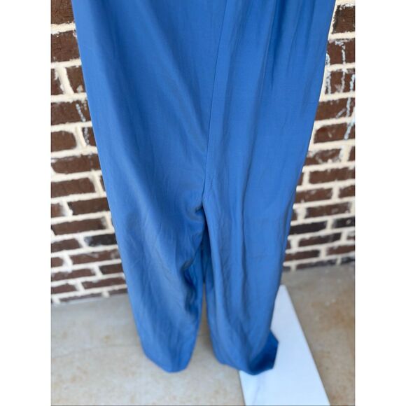 NWT Gold Hawk Blue Silk Jumpsuit With Belt Size Small $340 MSRP - Picture 5 of 5